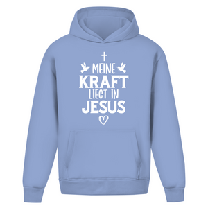 Oversize Hoodie Ohne Kordel meine kraft liegt in jesus