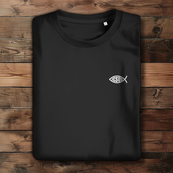 Damen Bio T-Shirt fisch symbol ICHTHYS Jesus