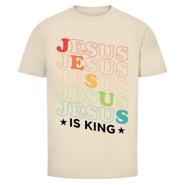 Herren T-Shirt jesus is king retro