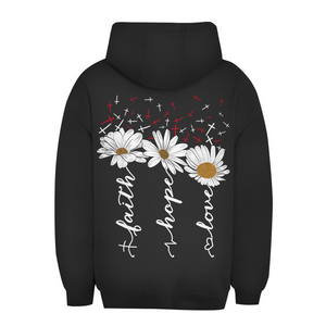 Unisex Oversize Hoodie faith hope love blumen