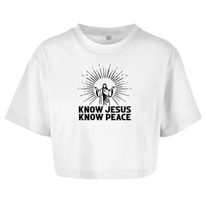 Damen Oversize Crop Top a little more like jesus