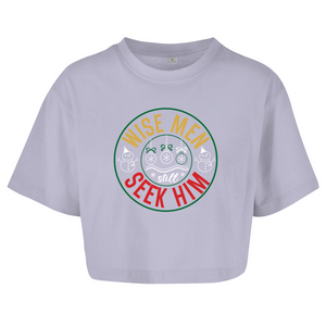 Damen Oversize Crop Top wise men seek him