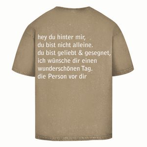 Oversize Washed T-Shirt hey du hinter mir