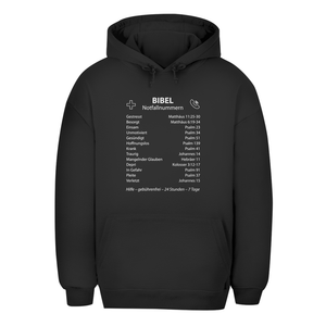 Unisex Oversize Hoodie bibel notfallnummern