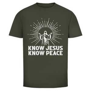 Herren T-Shirt know jesus know peace
