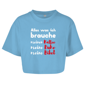 Damen Oversize Crop Top alles was ich brauche