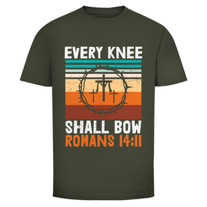Herren T-Shirt every knee shall bow romans 14:11