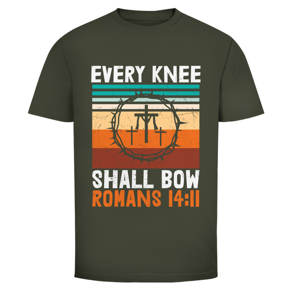 Herren T-Shirt every knee shall bow romans 14:11