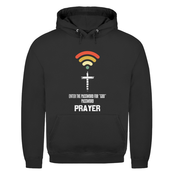 Herren Hoodie enter the password for god