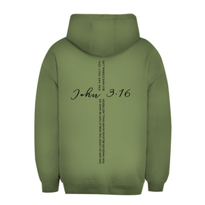 Unisex Oversize Hoodie for god so loved the world john 3:16