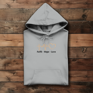 Damen Hoodie faith hope love