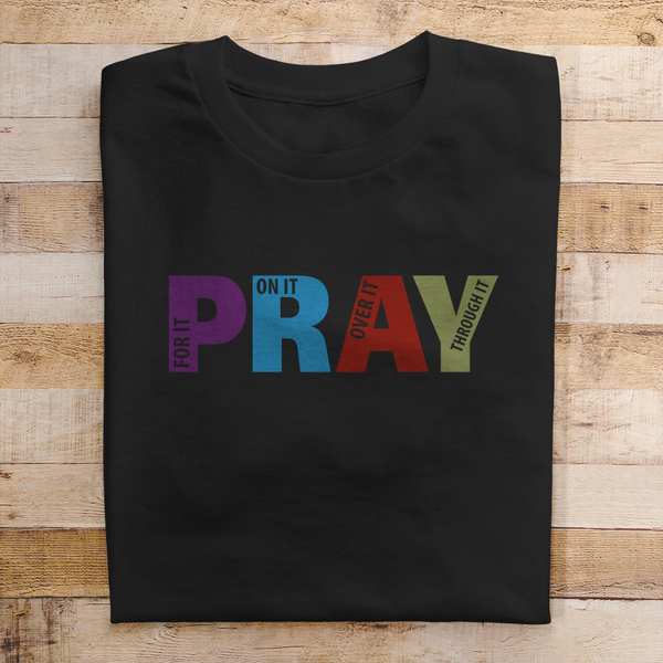 Herren T-Shirt pray on it