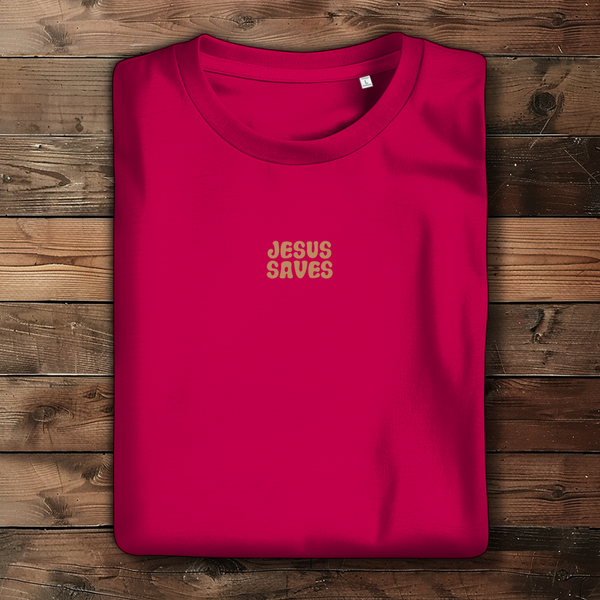 Damen Bio T-Shirt jesus saves john 3:16-17