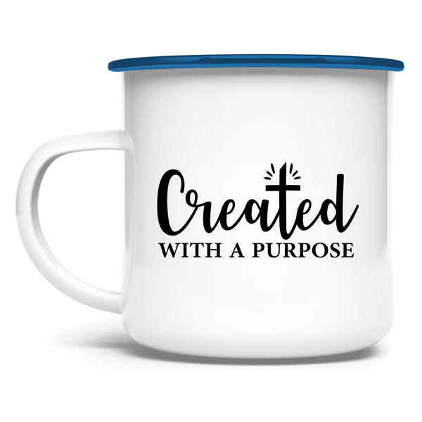 Emaille Tasse created with a purpose