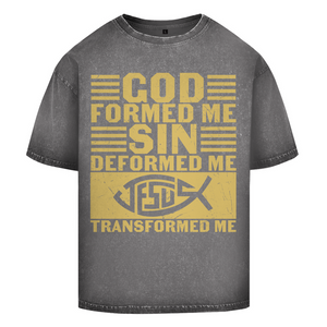 Oversize Washed T-Shirt god formed me