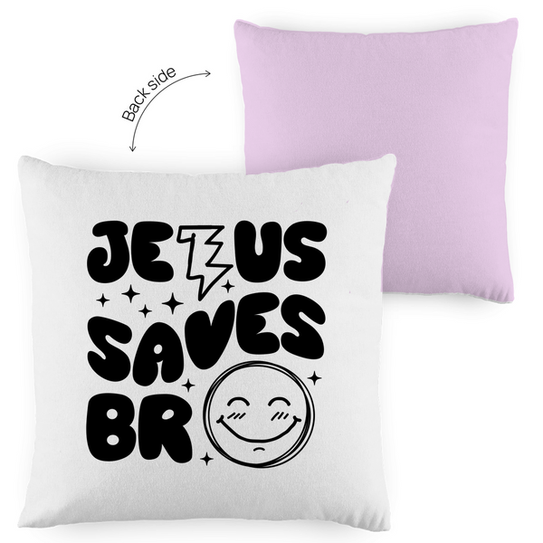 Kopfkissen zweifarbig jesus saves bro