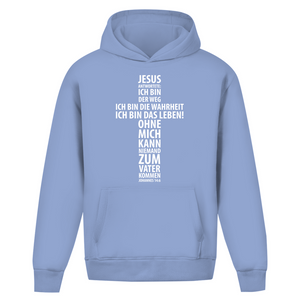 Oversize Hoodie Ohne Kordel jesus: ich bin das leben johannes 14:6