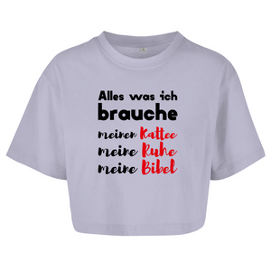 Damen Oversize Crop Top alles was ich brauche