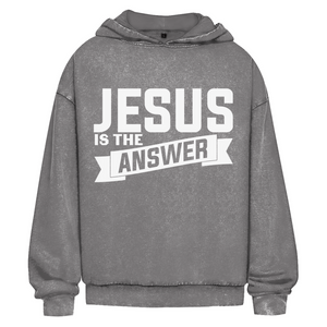 Oversize Washed Hoodie jesus is the answer