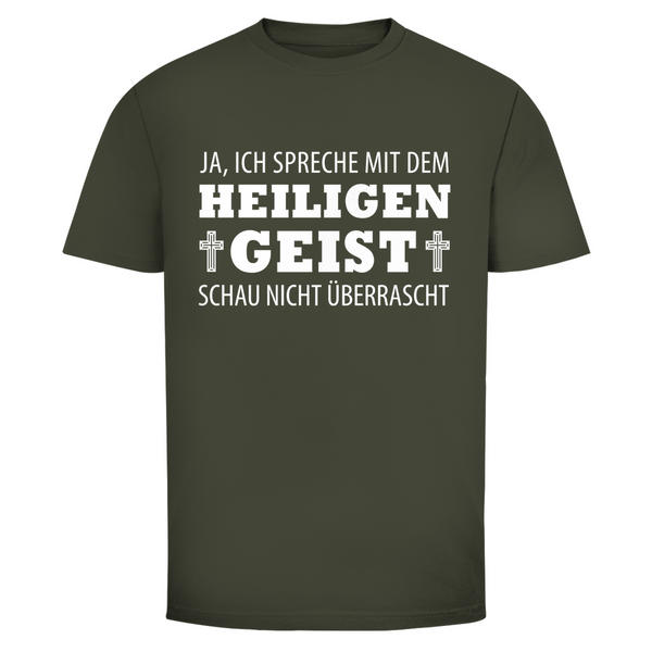 Herren T-Shirt ich spreche mit dem heiligen geist