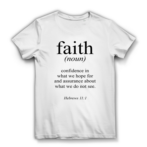 Damen Bio T-Shirt faith hebrews 11:1