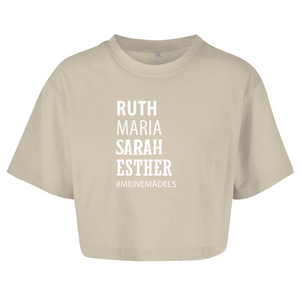 Damen Oversize Crop Top ruth maria sarah esther