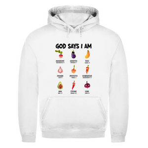 Herren Hoodie god says i am handsome
