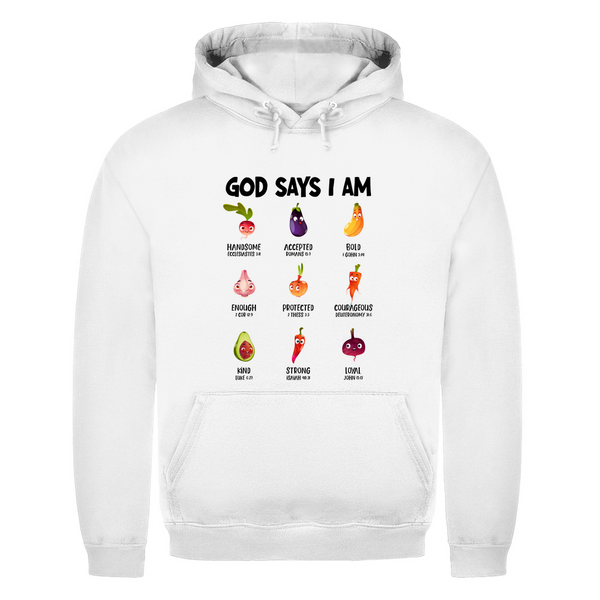 Herren Hoodie god says i am handsome