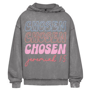 Oversize Washed Hoodie chosen jeremiah 1:5