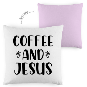 Kopfkissen zweifarbig coffee and jesus