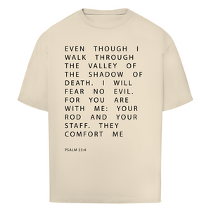 Oversize T-Shirt i will fear no evil psalm 23:4