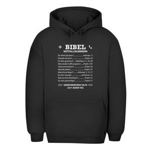 Unisex Oversize Hoodie bibel notfallnummern