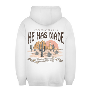 Unisex Oversize Hoodie everything beautiful ecclesiastes 3:11