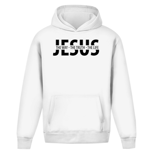 Oversize Hoodie Ohne Kordel jesus the way the truth the life