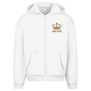 Oversize Zipper Hoodie jesus is king krone
