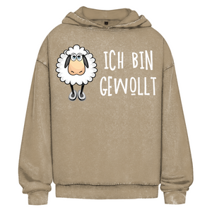 Oversize Washed Hoodie ich bin gewollt
