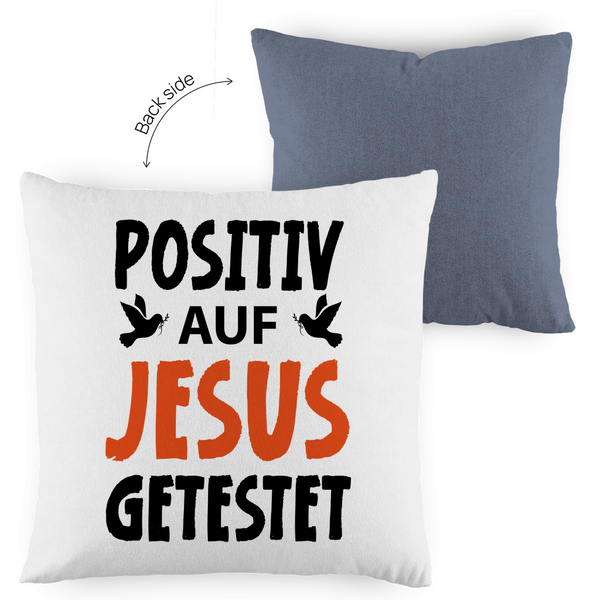 Kopfkissen zweifarbig posiiv auf jesus getestet