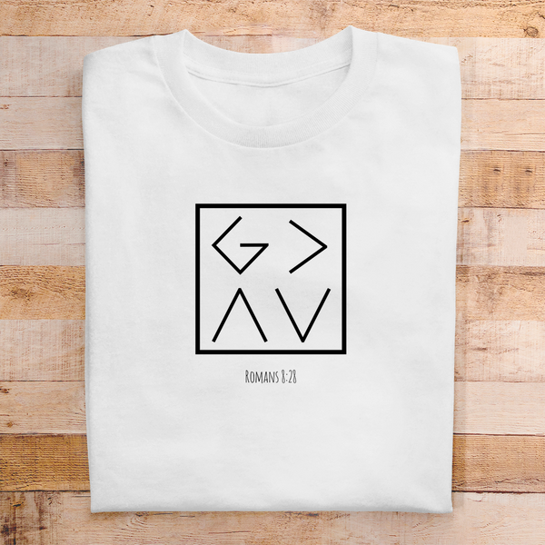 Herren T-Shirt god is greater romans 8:28