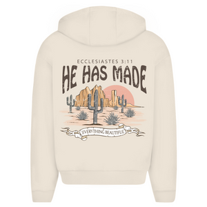 Oversize Zipper Hoodie everything beautiful ecclesiastes 3:11