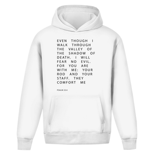 Oversize Hoodie Ohne Kordel i will fear no evil psalm 23:4