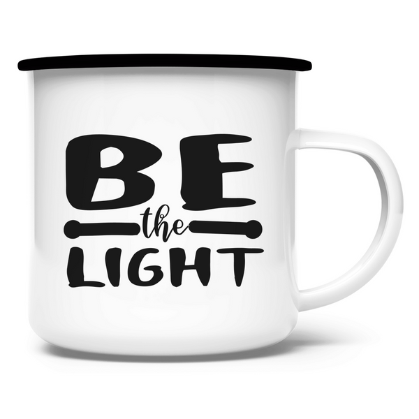 Emaille Tasse be the light