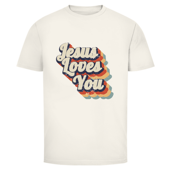 Herren T-Shirt jesus loves you