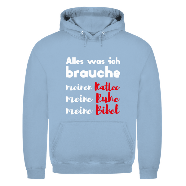 Herren Hoodie alles was ich brauche