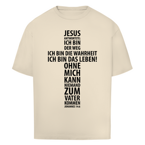 Oversize T-Shirt jesus: ich bin das leben johannes 14:6