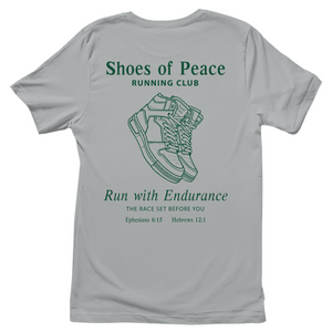 Damen T-Shirt run with endurance hebrews 12:1