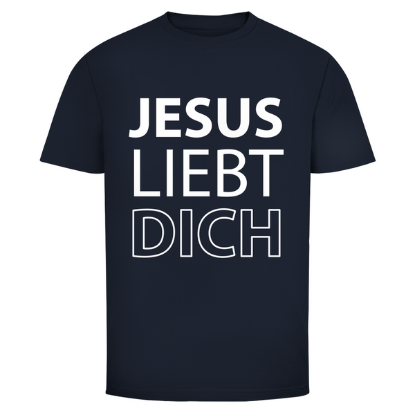 Herren T-Shirt jesus liebt dich