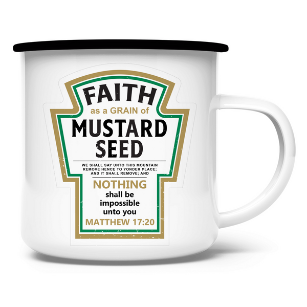 Emaille Tasse faith as a grain matthew 17:20