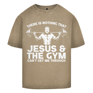 Oversize Washed T-Shirt jesus and gym