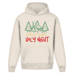 Oversize Hoodie Ohne Kordel silent night holy night