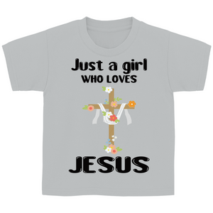 Kinder T-Shirt Just a girl who loves jesus